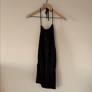 Elegant Black Halter Top